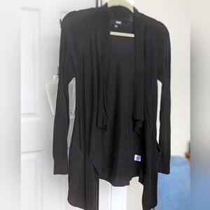 Black waterfall cardigan